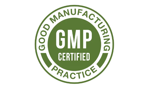 GMP Certified Practice seal in green and white circular design.